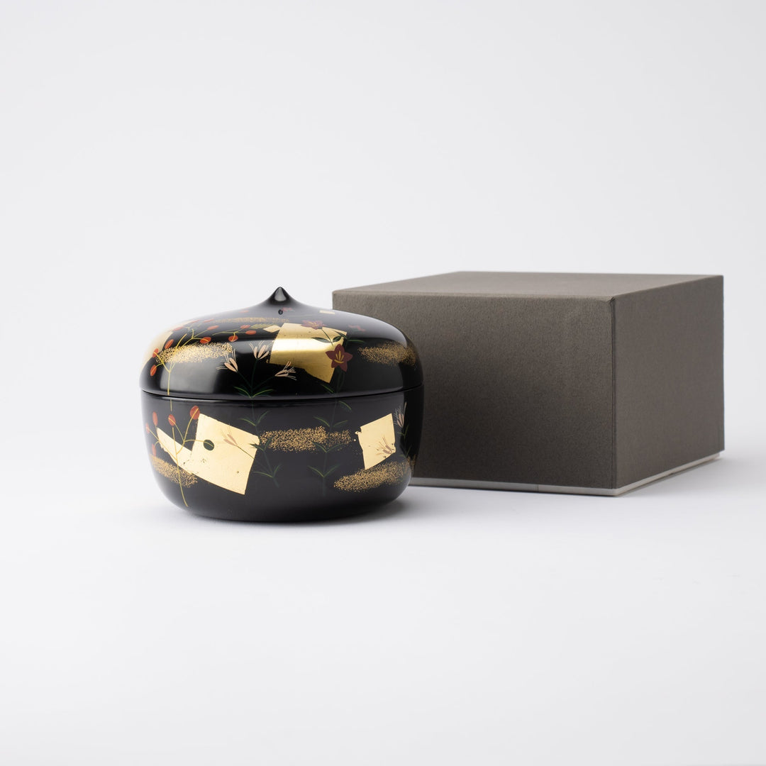Black Autumn Flowers Candy Box