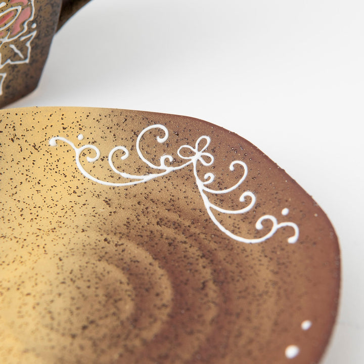Flower Cup and Saucer Pair