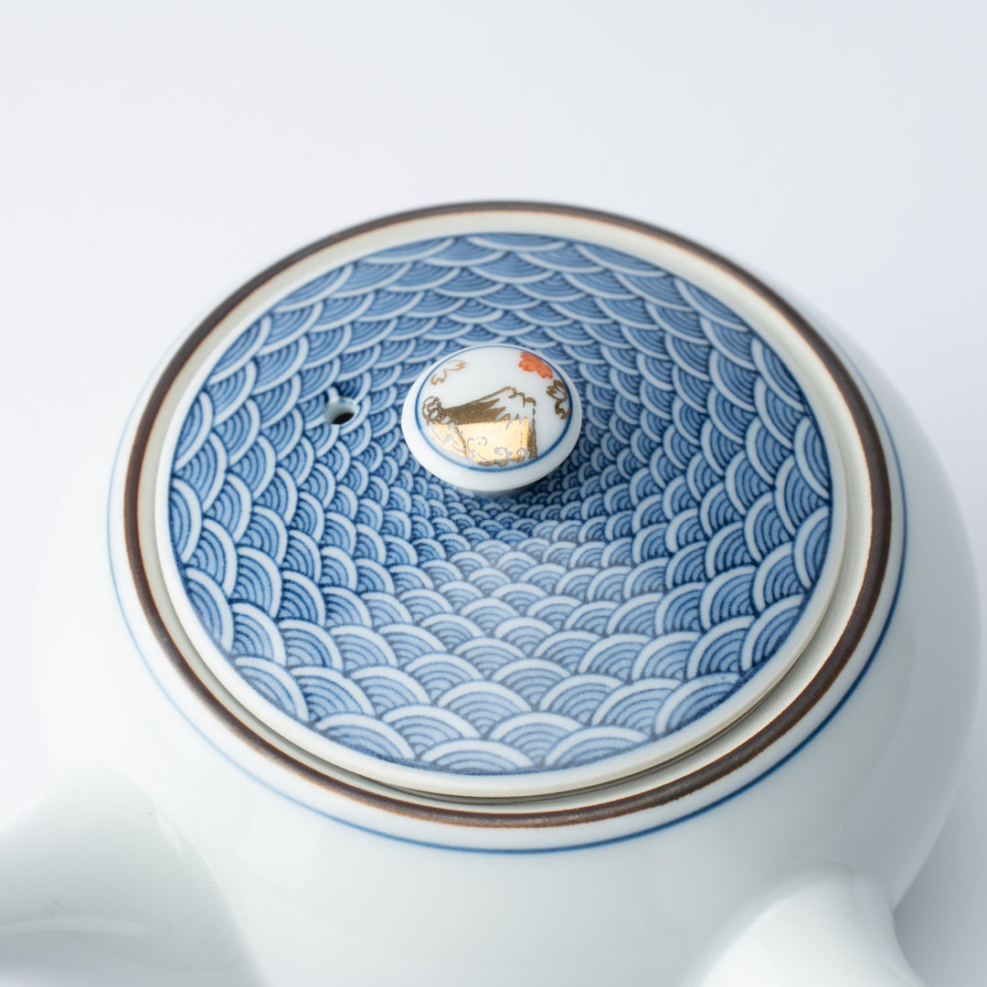 Seigaiha Blue Wave Japanese Tea Set 12.5 oz