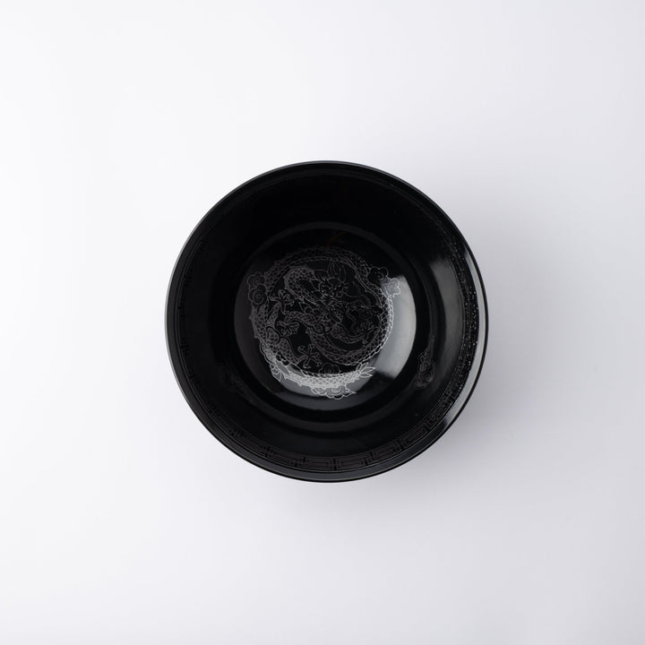 Silver Dragon Black Ramen Bowl 8.3 in